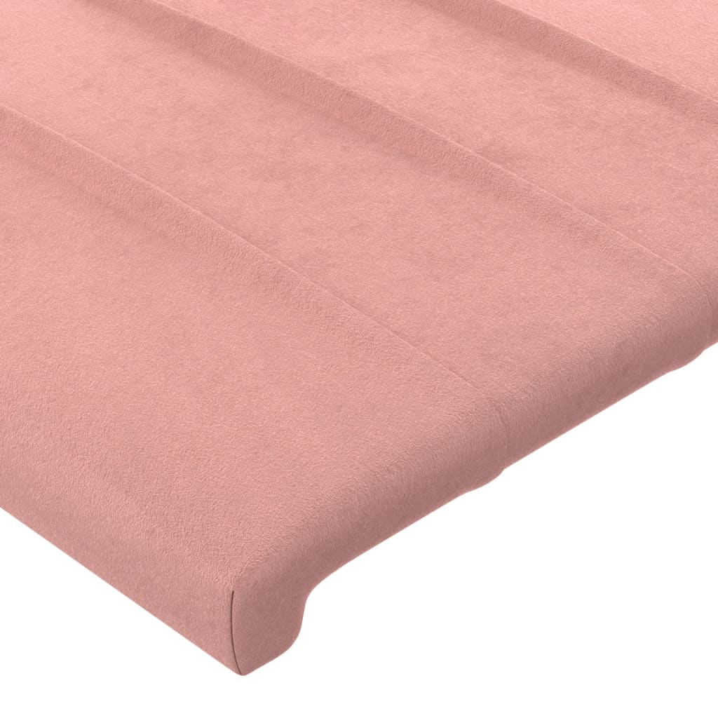 Tête de lit avec oreilles Rose 93x16x78/88 cm Velours