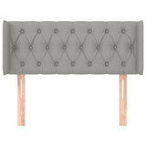 Tête de lit avec oreilles Gris clair 93x16x78/88 cm Tissu