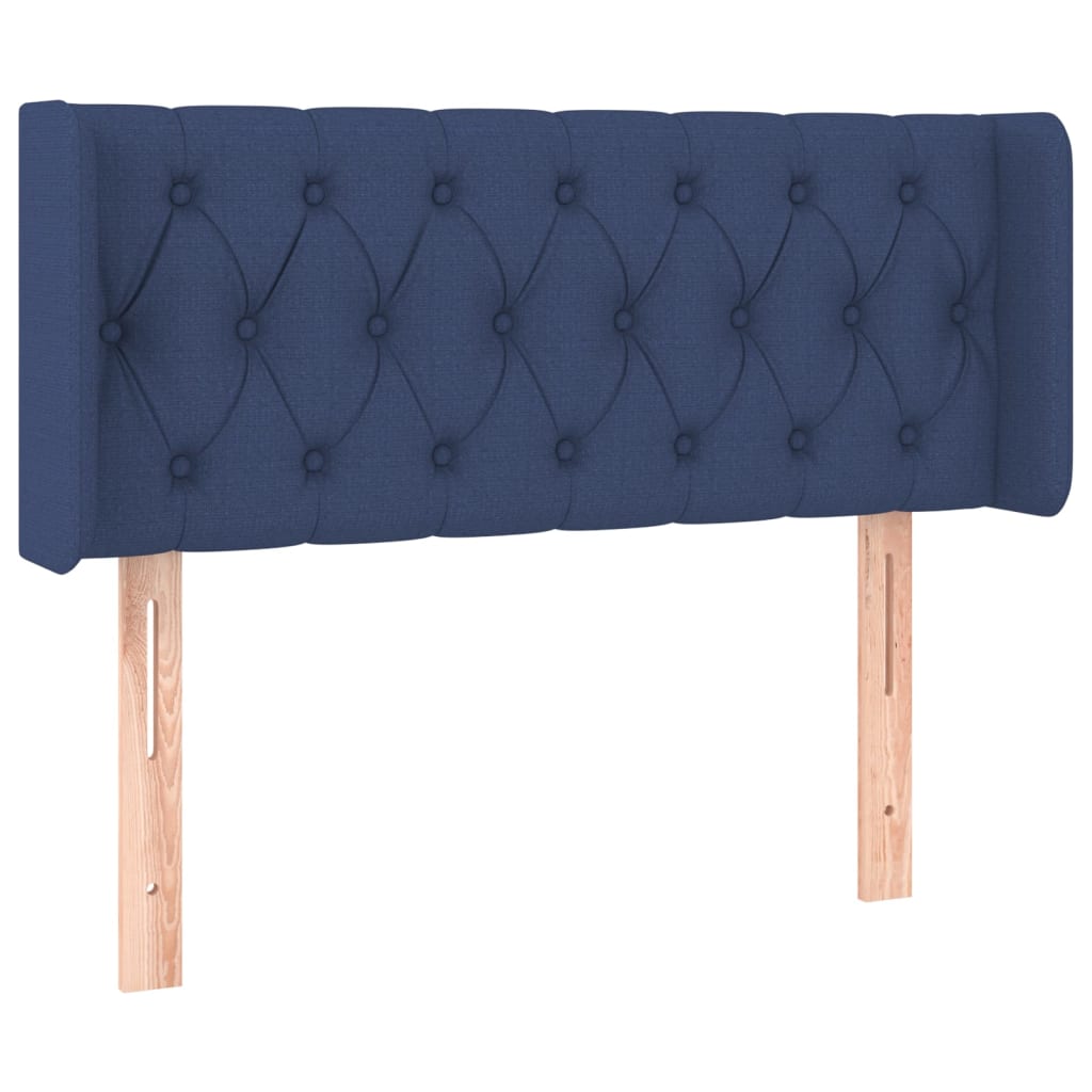 Tête de lit avec oreilles Bleu 93x16x78/88 cm Tissu