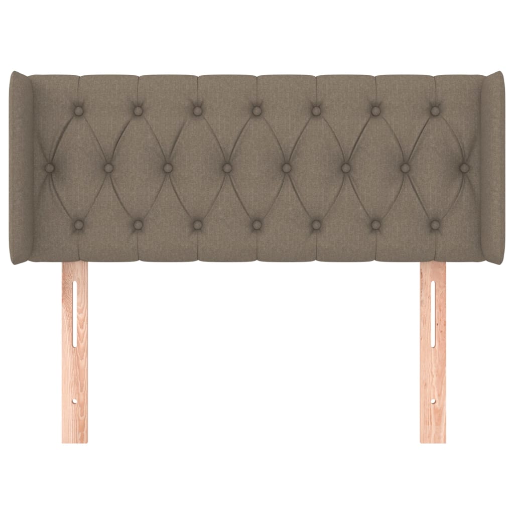 Tête de lit avec oreilles Taupe 103x16x78/88 cm Tissu