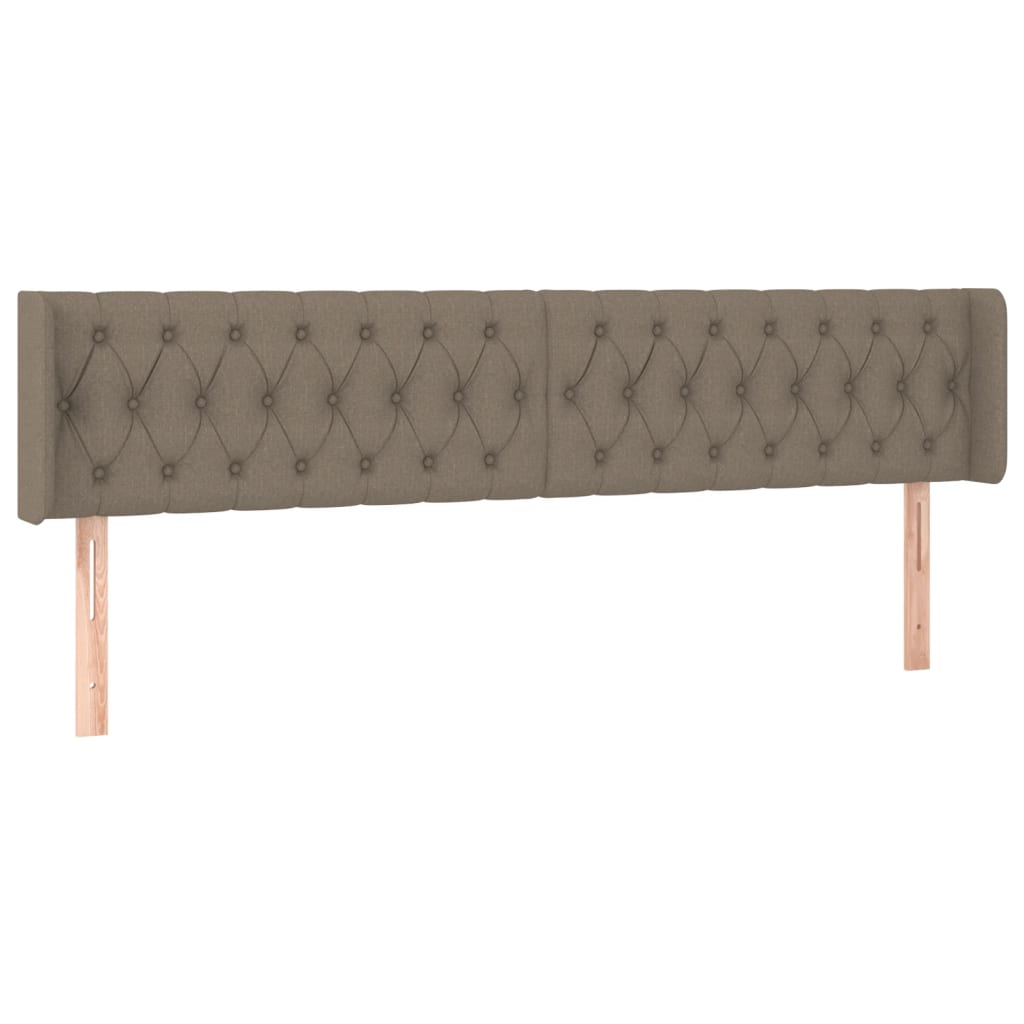 Tête de lit avec oreilles Taupe 183x16x78/88 cm Tissu