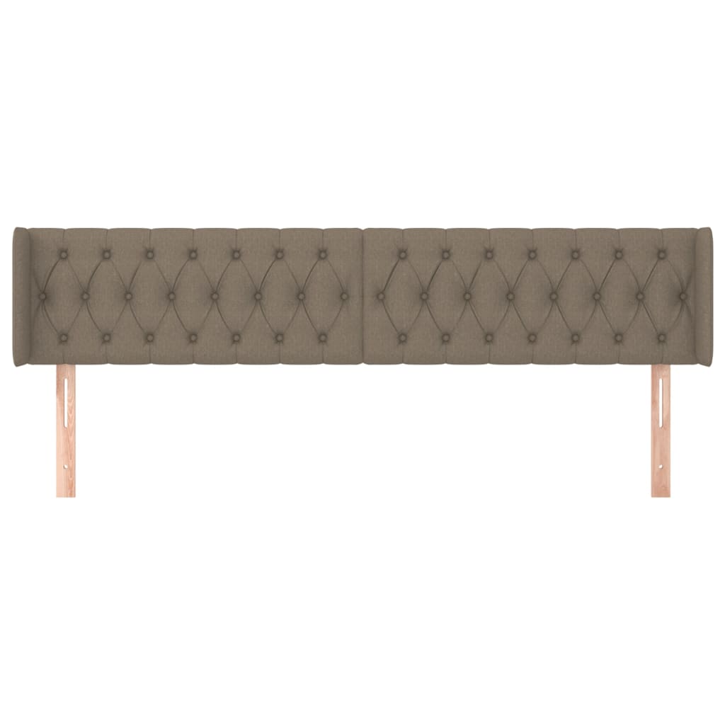 Tête de lit avec oreilles Taupe 183x16x78/88 cm Tissu