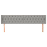 Tête de lit avec oreilles Gris clair 203x16x78/88 cm Tissu