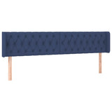 Tête de lit avec oreilles Bleu 203x16x78/88 cm Tissu