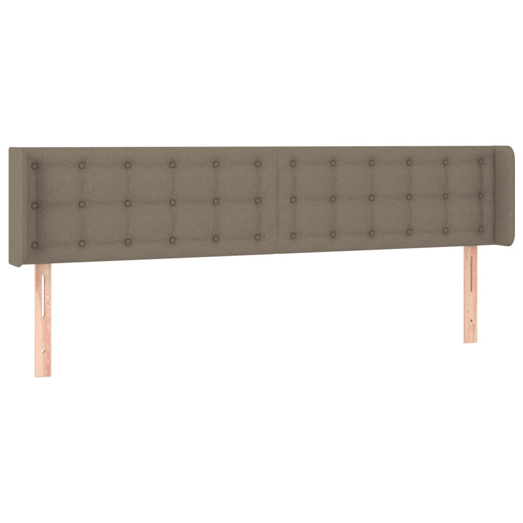 Tête de lit avec oreilles Taupe 183x16x78/88 cm Tissu