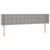 Tête de lit avec oreilles Gris clair 203x16x78/88 cm Tissu