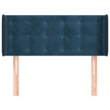 Tête de lit avec oreilles Bleu Foncé 83x16x78/88 cm Velours