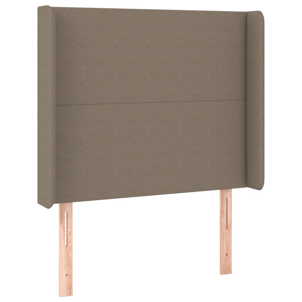 Tête de lit avec oreilles Taupe 93x16x118/128 cm Tissu