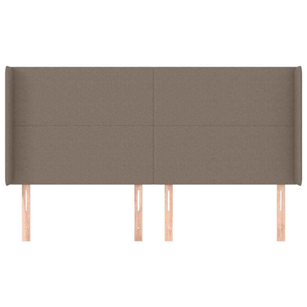 Tête de lit avec oreilles Taupe 183x16x118/128 cm Tissu