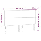 Tête de lit avec oreilles Blanc 203x16x118/128 cm Similicuir