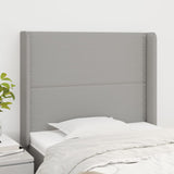 Tête de lit avec oreilles Gris clair 83x16x118/128 cm Tissu