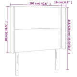 Tête de lit avec oreilles Blanc 103x16x118/128 cm Similicuir