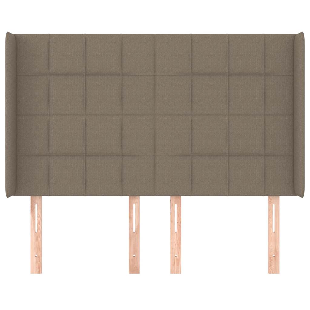 Tête de lit avec oreilles Taupe 147x16x118/128 cm Tissu