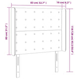 Tête de lit avec oreilles Cappuccino 83x16x118/128cm Similicuir