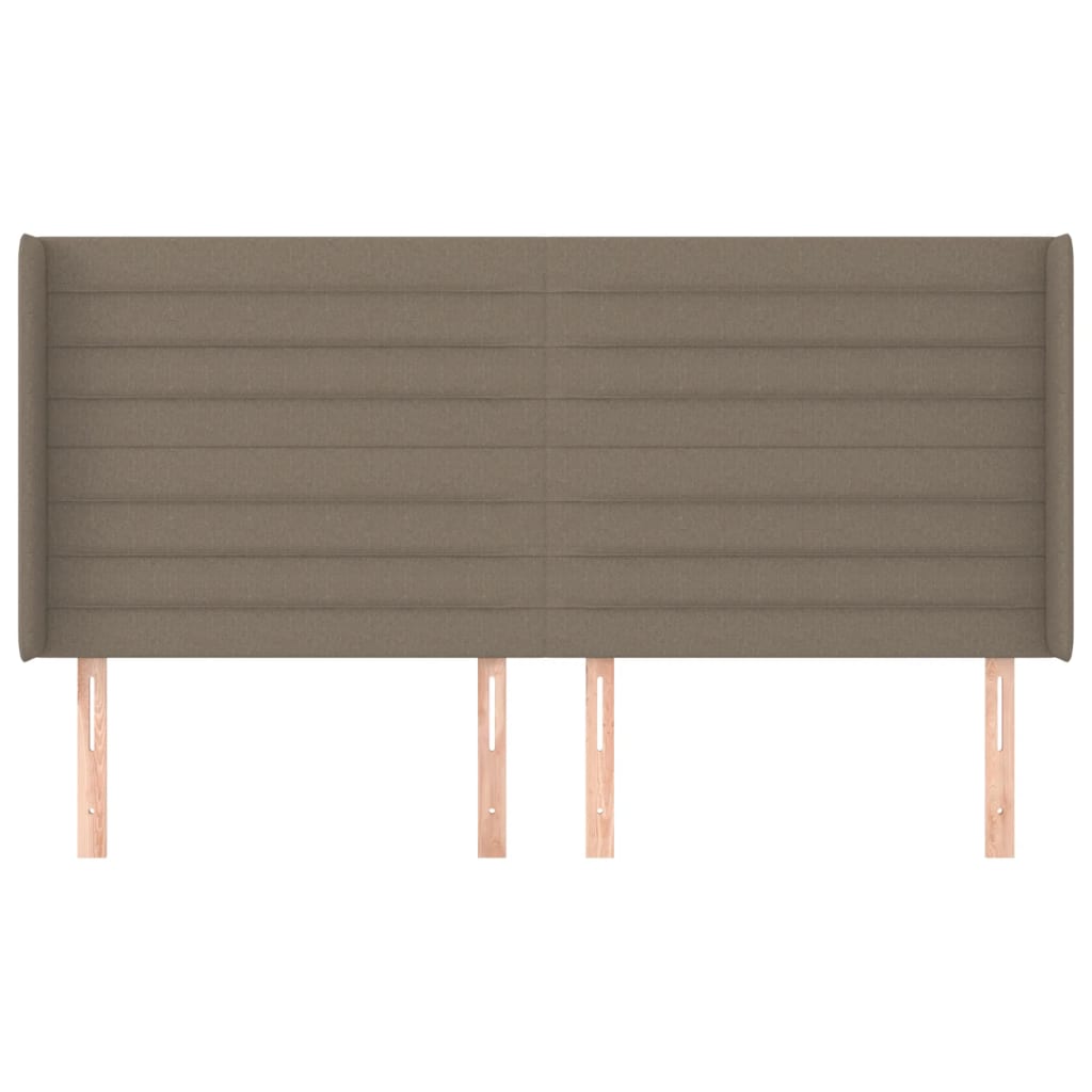 Tête de lit avec oreilles Taupe 183x16x118/128 cm Tissu