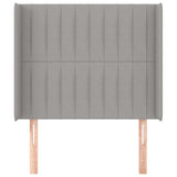 Tête de lit avec oreilles Gris clair 83x16x118/128 cm Tissu