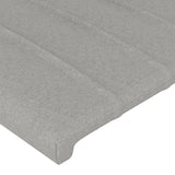 Tête de lit avec oreilles Gris clair 83x16x118/128 cm Tissu