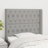 Tête de lit avec oreilles Gris clair 93x16x118/128 cm Tissu