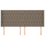 Tête de lit avec oreilles Taupe 203x16x118/128 cm Tissu