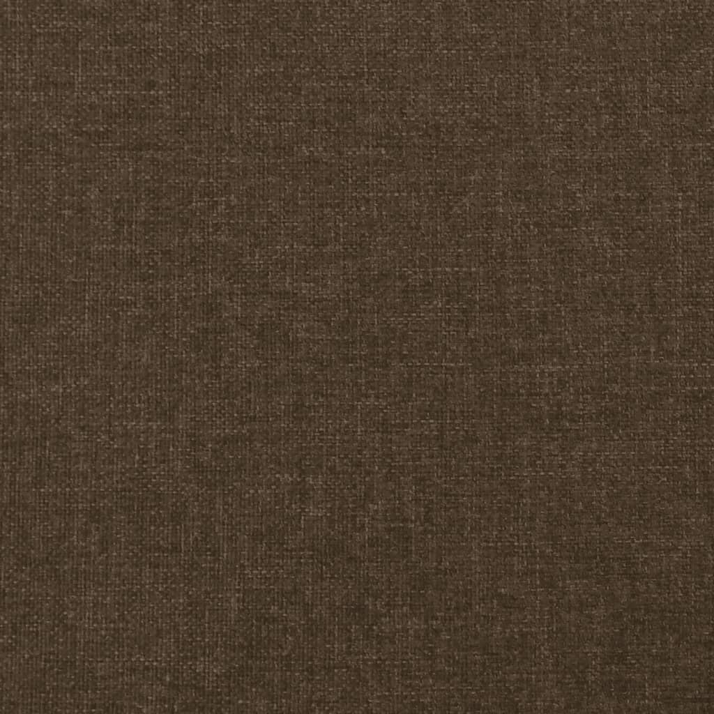 Tête de lit avec oreilles Marron foncé 93x16x118/128 cm Tissu