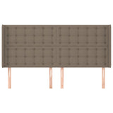 Tête de lit avec oreilles Taupe 183x16x118/128 cm Tissu