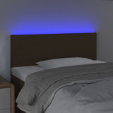 Tête de lit à LED Marron Foncé 100x5x78/88 cm Tissu