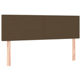 Tête de lit à LED Marron Foncé 144x5x78/88 cm Tissu