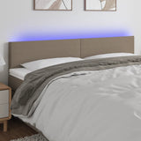 Tête de lit à LED Taupe 200x5x78/88 cm Tissu