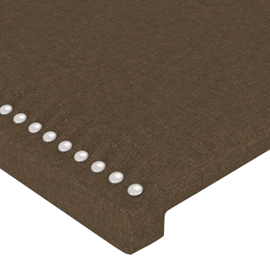 Tête de lit à LED Marron Foncé 100x5x78/88 cm Tissu