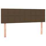 Tête de lit à LED Marron Foncé 144x5x78/88 cm Tissu