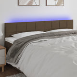 Tête de lit à LED Taupe 200x5x78/88 cm Tissu