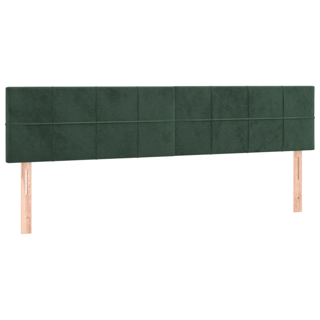 Tête de lit à LED Vert foncé 180x5x78/88 cm Velours