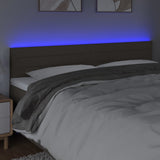 Tête de lit à LED Taupe 200x5x78/88 cm Tissu