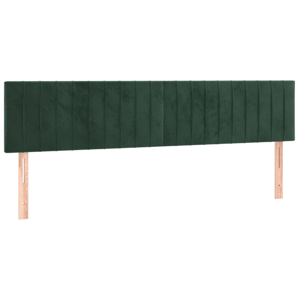 Tête de lit à LED Vert foncé 160x5x78/88 cm Velours