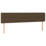 Tête de lit à LED Marron foncé 180x7x78/88 cm Tissu