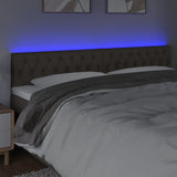 Tête de lit à LED Taupe 180x7x78/88 cm Tissu