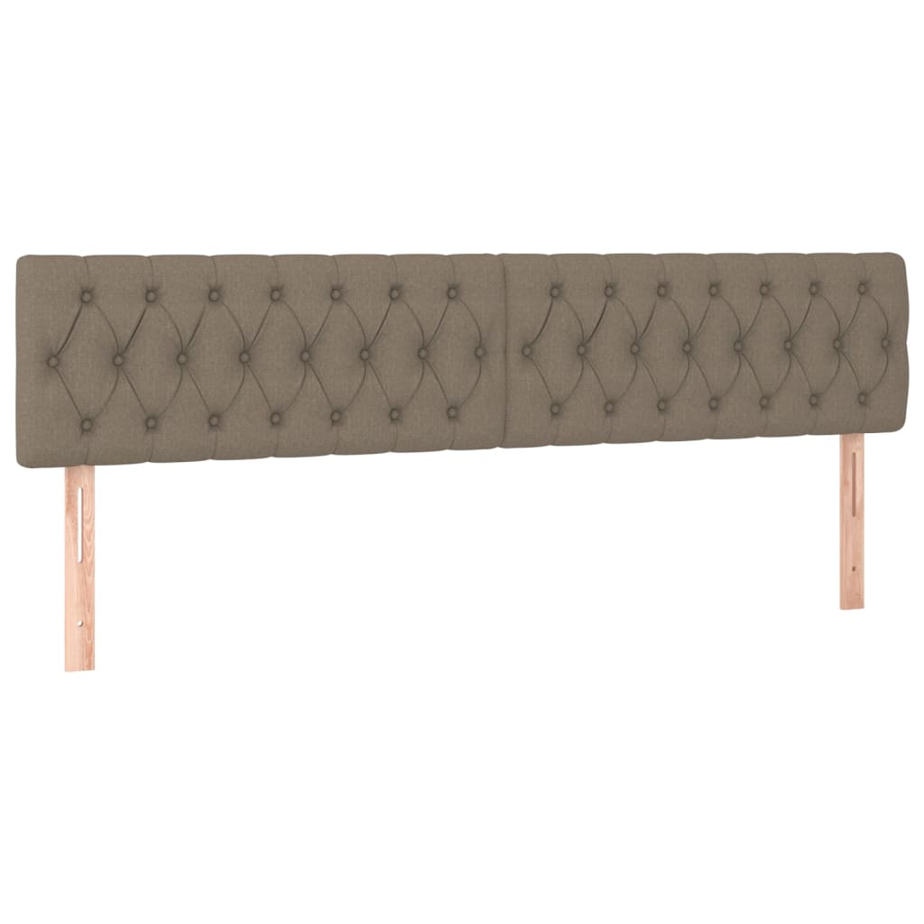 Tête de lit à LED Taupe 200x7x78/88 cm Tissu