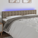 Tête de lit à LED Taupe 180x5x78/88 cm Tissu