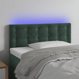 Tête de lit à LED Vert foncé 100x5x78/88 cm Velours