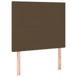 Tête de lit à LED Marron foncé 80x5x118/128 cm Tissu