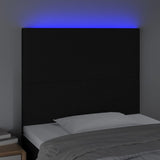 Tête de lit à LED Noir 90x5x118/128 cm Tissu