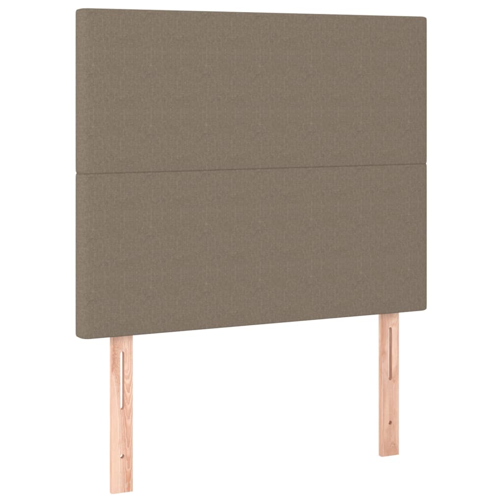 Tête de lit à LED Taupe 100x5x118/128 cm Tissu