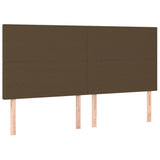 Tête de lit à LED Marron foncé 160x5x118/128 cm Tissu