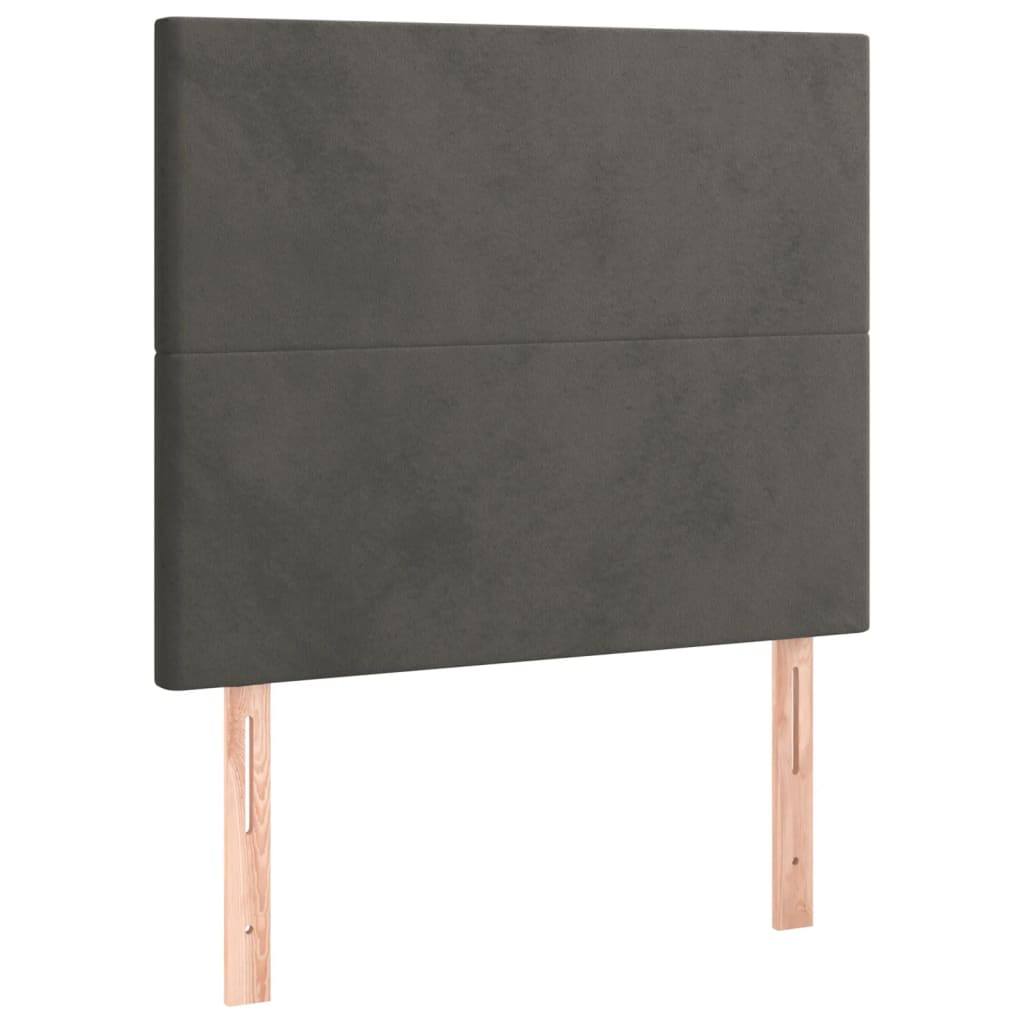 Tête de lit à LED Gris foncé 80x5x118/128 cm Velours