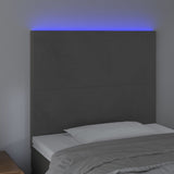 Tête de lit à LED Gris foncé 90x5x118/128 cm Velours