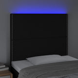 Tête de lit à LED Noir 80x5x118/128 cm Tissu