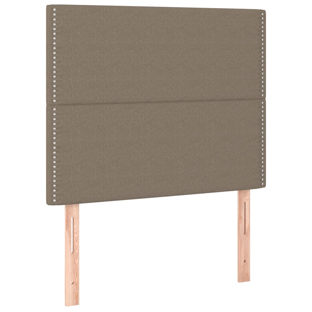 Tête de lit à LED Taupe 80x5x118/128 cm Tissu