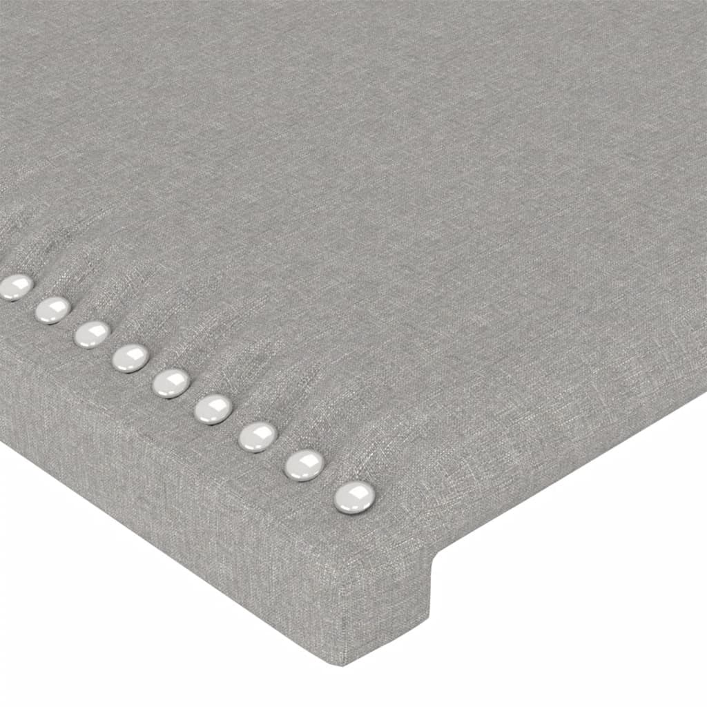 Tête de lit à LED Gris clair 90x5x118/128 cm Tissu