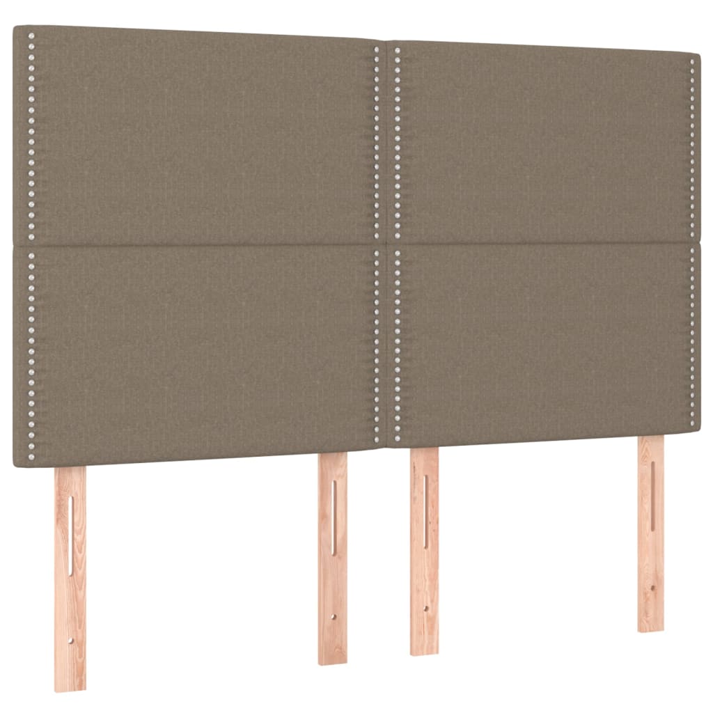 Tête de lit à LED Taupe 144x5x118/128 cm Tissu