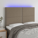 Tête de lit à LED Taupe 144x5x118/128 cm Tissu